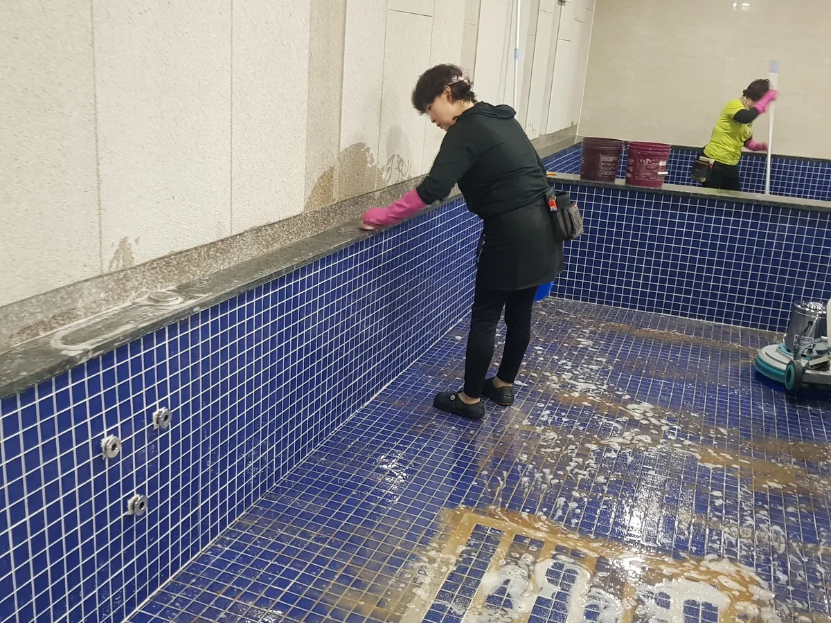 안동시 노하동 사우나 욕조·좌대 온탕·열탕 위생청소 사례 - 행진크린